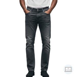 Levis Mens Jeans Gray Wash Straight Leg 100% Cotton Denim Mid Rise Size W33 L34